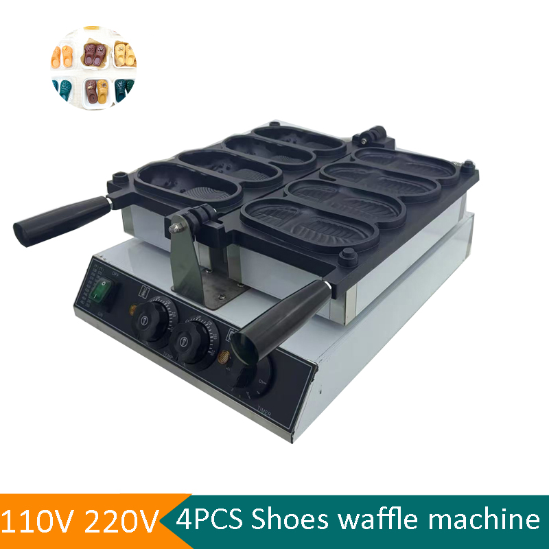 Mini Waffle Maker Machine - Commercial Slipper Shape Waffle Maker Machine