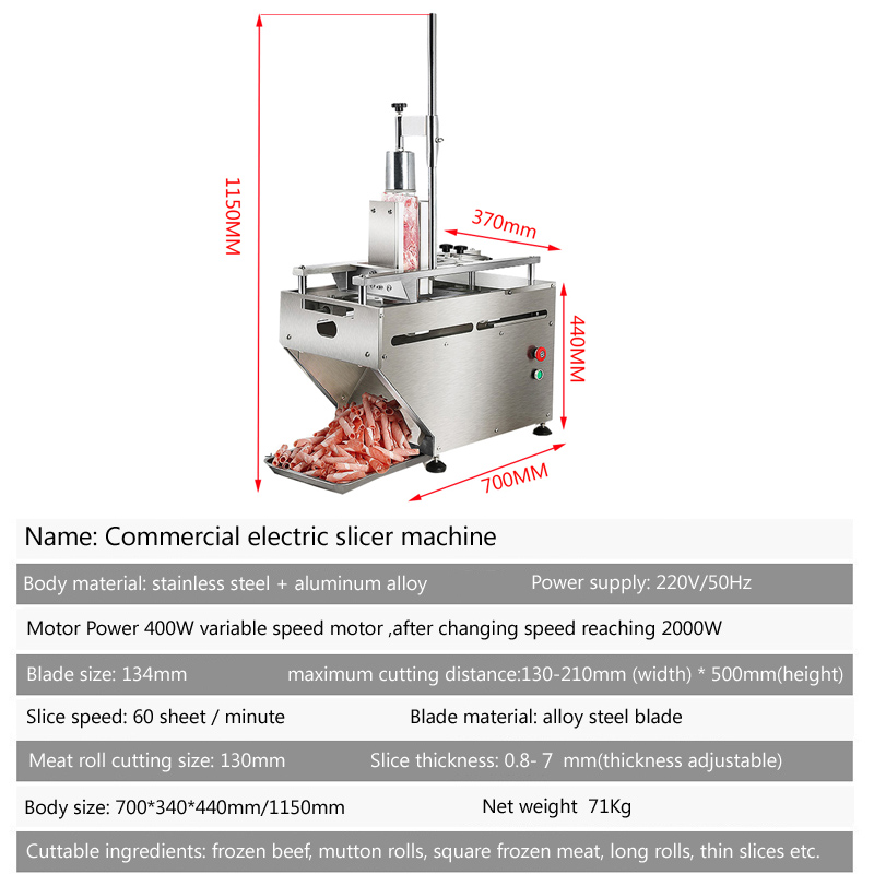 Electric Slicer Meat Cutter Co - Automatic Meat Slicer Home recension och pris